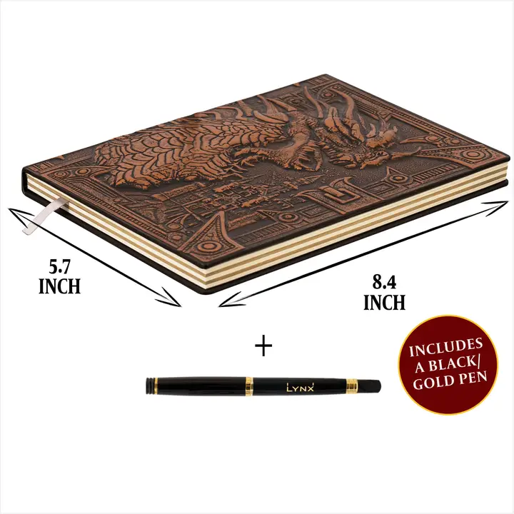 QMDirect 3D Faux-Leather Notebook / Journal - Bronze Dragon - Image 3