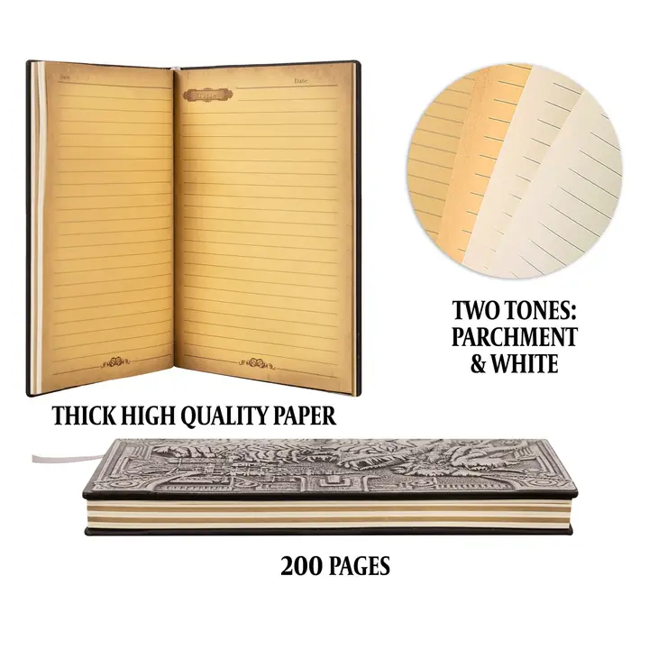 QMDirect 3D Faux-Leather Notebook / Journal - Silver Dragon - Image 4