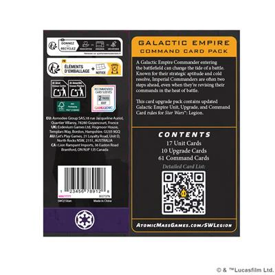 Star Wars: Legion - Galactic Empire Command Card Pack - Image 2