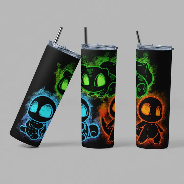 The Geek Boutique: Smokey Poke Trio Anime Inspired Green Glow Tumbler