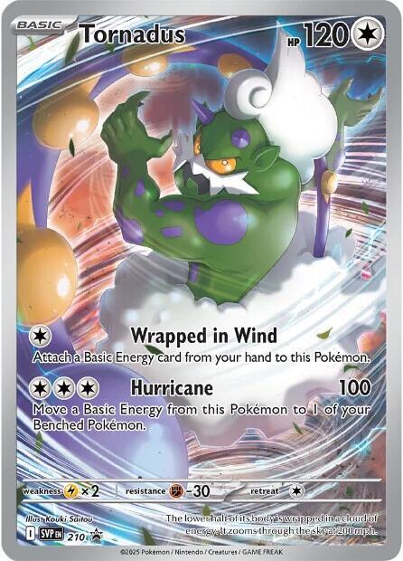 Tornadus (210) Scarlet Violet Black Star Promos LP Foil