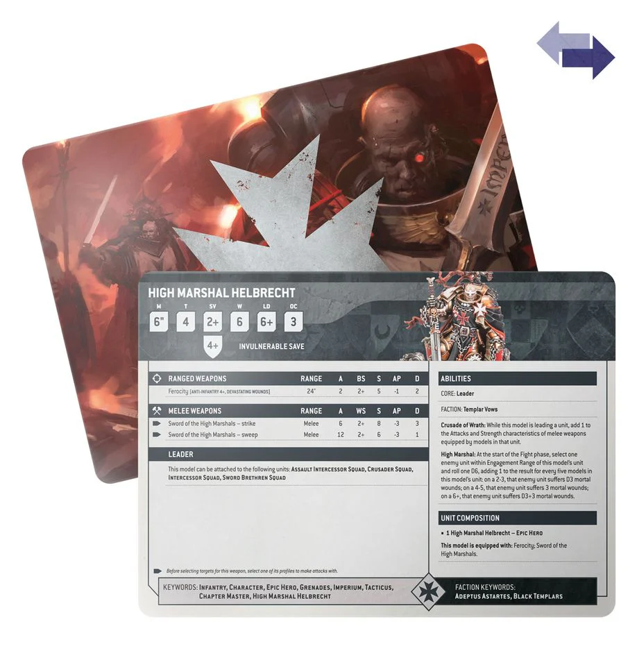 Warhammer 40k: Black Templars Datacards - Image 2