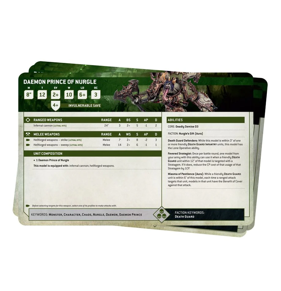 Warhammer 40k: Death Guard Datasheet Cards - Image 2