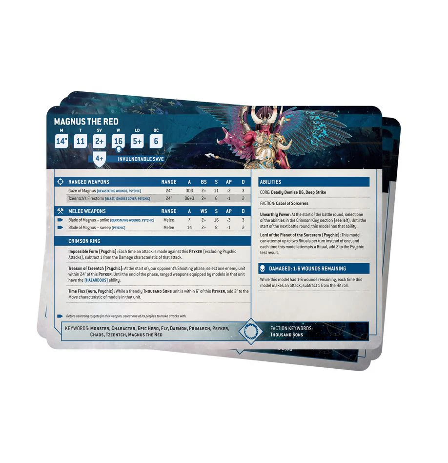 Warhammer 40k: Thousand Sons Datasheet Cards - Image 2