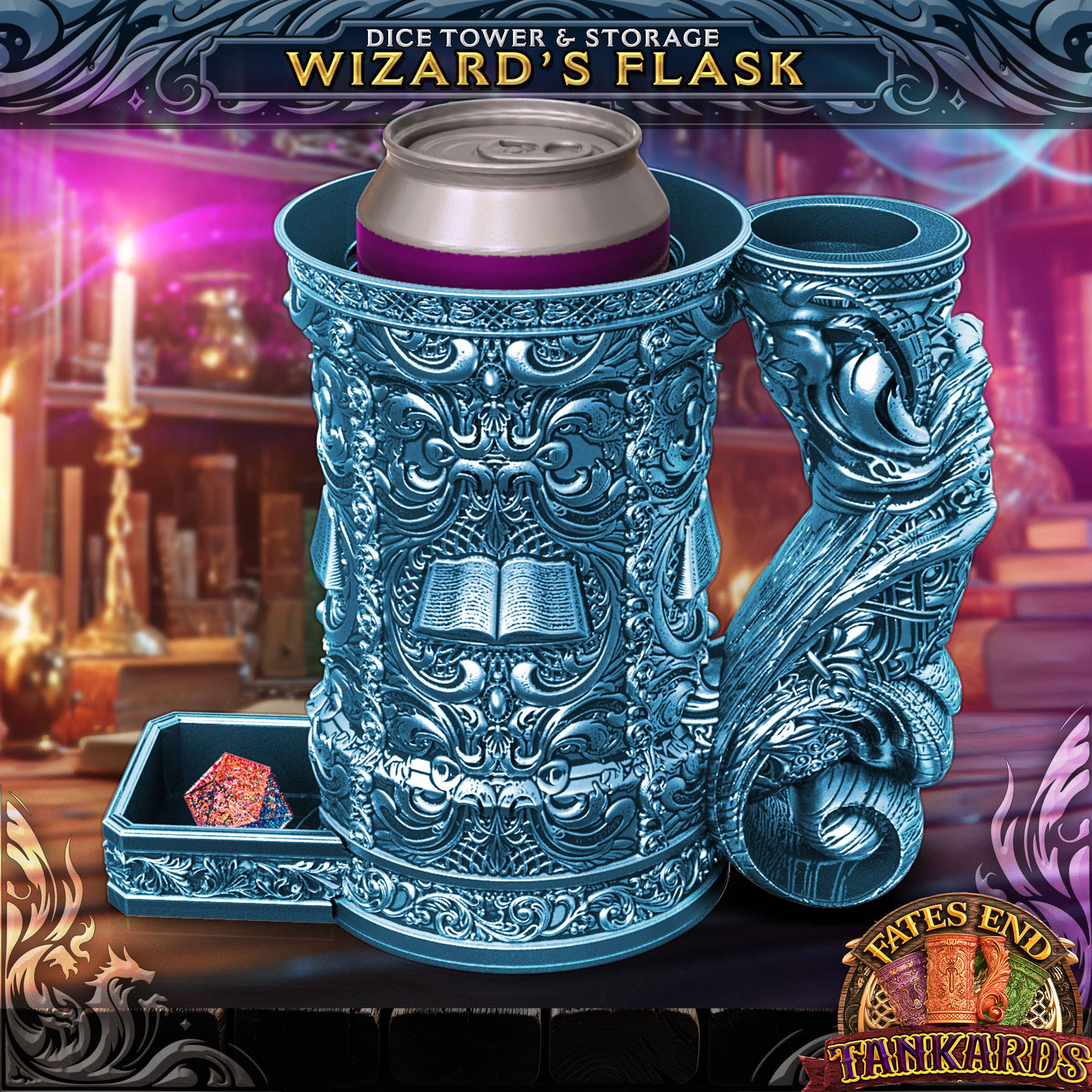 Wizard 12oz Dice Tower Tankard | TTRPG, D&D, Daggerheart